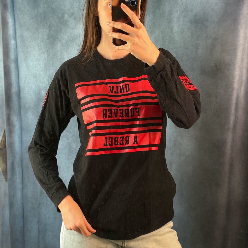 UNLV Pink Black Long Sleeve Graphic Shirt